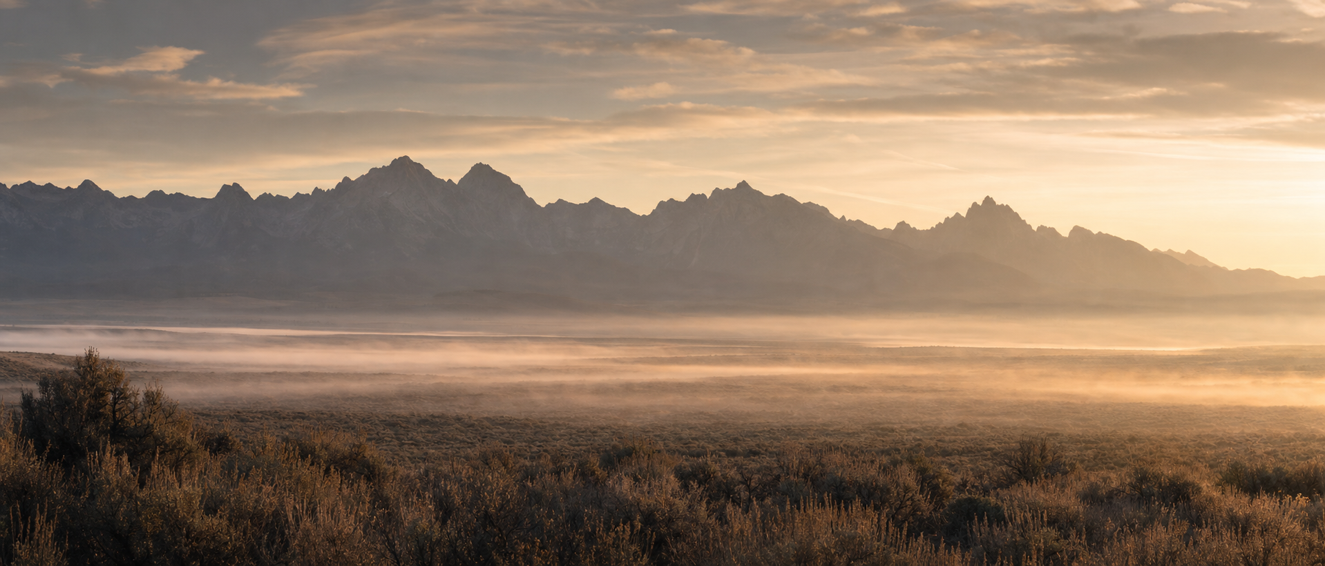 Sagebrush plains at dawn — a quiet view of Idaho high desert